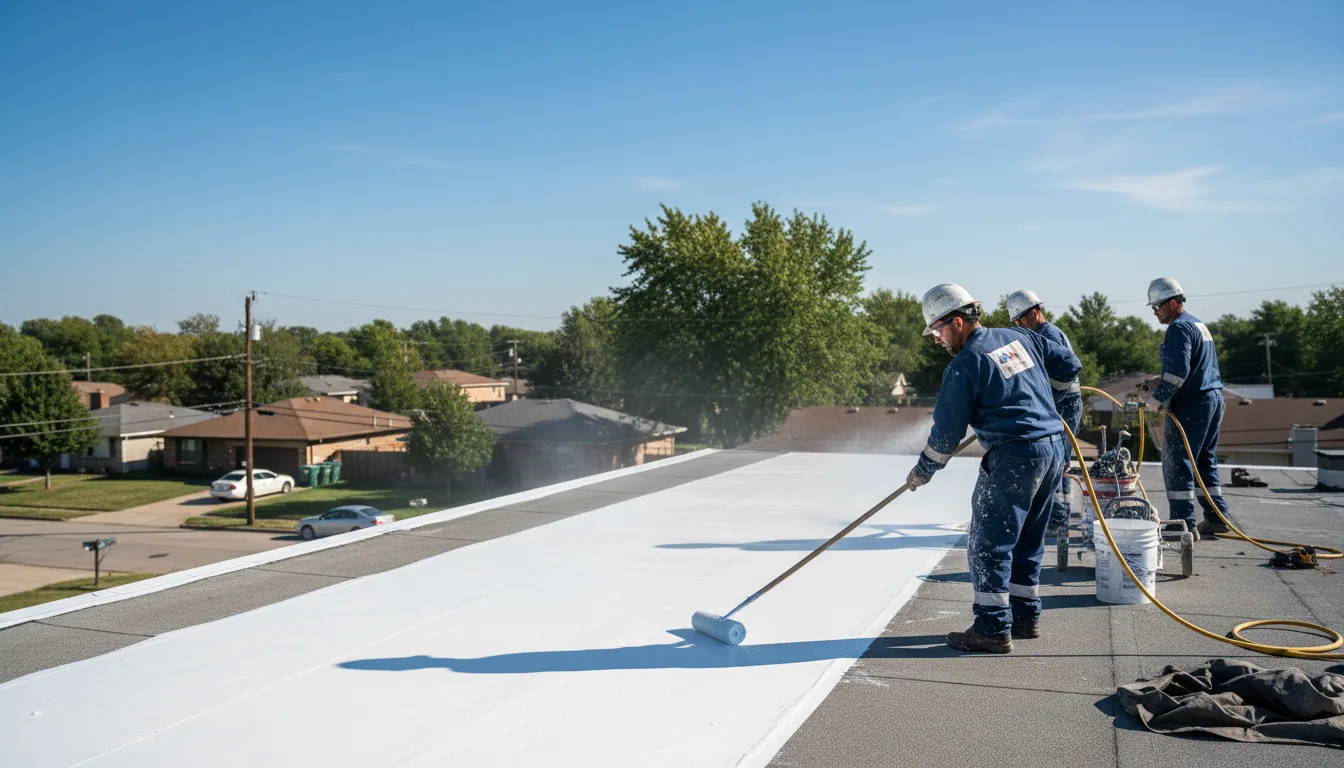 Commercial roof coating in Farmersville, OH near me